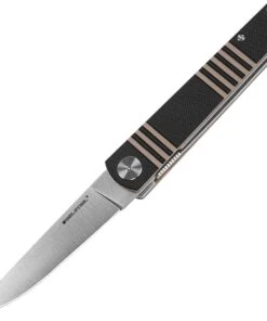 Real Steel Ippon Linerlock RS7241, 3.7" Bohler Steel Plain Blade, Tan /Black G-10 Handle