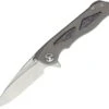 Real Steel 9461 Harrier, 3.5" CTS-204P Plain Blade, Titanium Handle w/Carbon Fiber Inlay