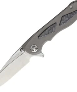 Real Steel 9461 Harrier, 3.5" CTS-204P Plain Blade, Titanium Handle w/Carbon Fiber Inlay