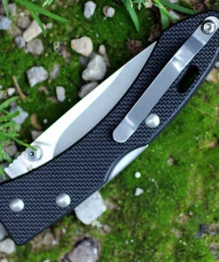 SALEH Knives BKS, 3.5" N690Co Plain Blade, Black G-10 Handle -Knifeworks Sales Store salbks.1 99524.1566586016