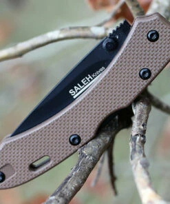 SALEH Knives SNB, 3.5" N690Co Black Plain Blade,Desert Tan G-10 Handle -Knifeworks Sales Store salsnb.2 66130.1566586021