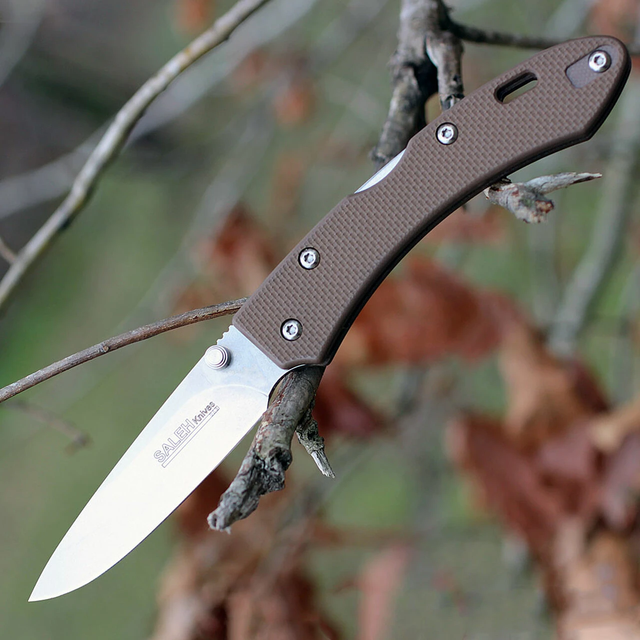 SALEH Knives SNS, 3.5" N690Co Plain Blade, Desert Tan G-10 Handle 1 SALEH Knives SNS, 3.5" N690Co Plain Blade, Desert Tan G-10 Handle