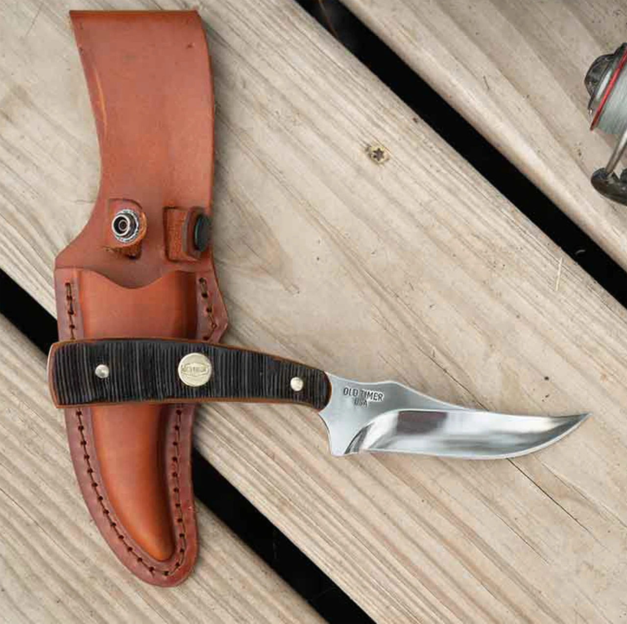 Schrade Old Timer Generational Series - Sharpfinger Chestnut Bone (3.5" 1095HC Satin) 152OTG 3 Schrade Old Timer Generational Series - Sharpfinger Chestnut Bone (3.5" 1095HC Satin) 152OTG - Image 3