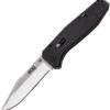 SOG FLA1001CP Flare, 3.5" 8Cr13MoV Satin Polished Clip Point Plain Blade, Black GRN Handle