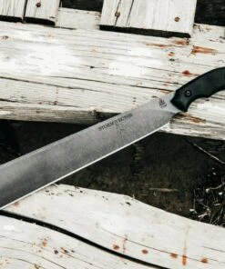 TOPS Knives Storm Vector SVEC-01, 12.63" 1095 Acid Rain Plain Blade, Black Canvas Micarta Handle -Knifeworks Sales Store storm vector 12 98676.1617119076