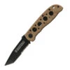 Smith and Wesson Smith & Wesson Extreme Ops Linerlock, Black Tanto Combo Blade, Desert Aluminum Handle