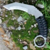 Schwartz Tactical 13 Spartan Karambit, 3.3" Titanium Blade, Black Cord-wrapped Handle