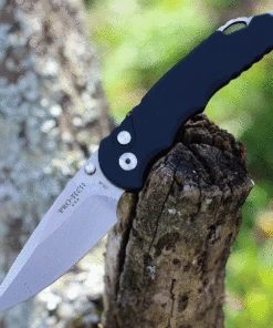 Pro-Tech TR-5 Spring Assist - Lerch Ti Thumbstud / Blk Alum (3.3" S35VN SW) TR-5 SA.1