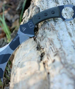 TOPS Tac-Tops Karambit TAC-01C, 7.13" 1095 Camo Rocky Mountain Karambit Blade, Micarta Handle