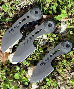 TOPS 3 BROS COMBO PACK, 2" 1095 CARBON STEEL BLADE'S, BLACK MICARTA HANDLE, KYDEX SHEATH