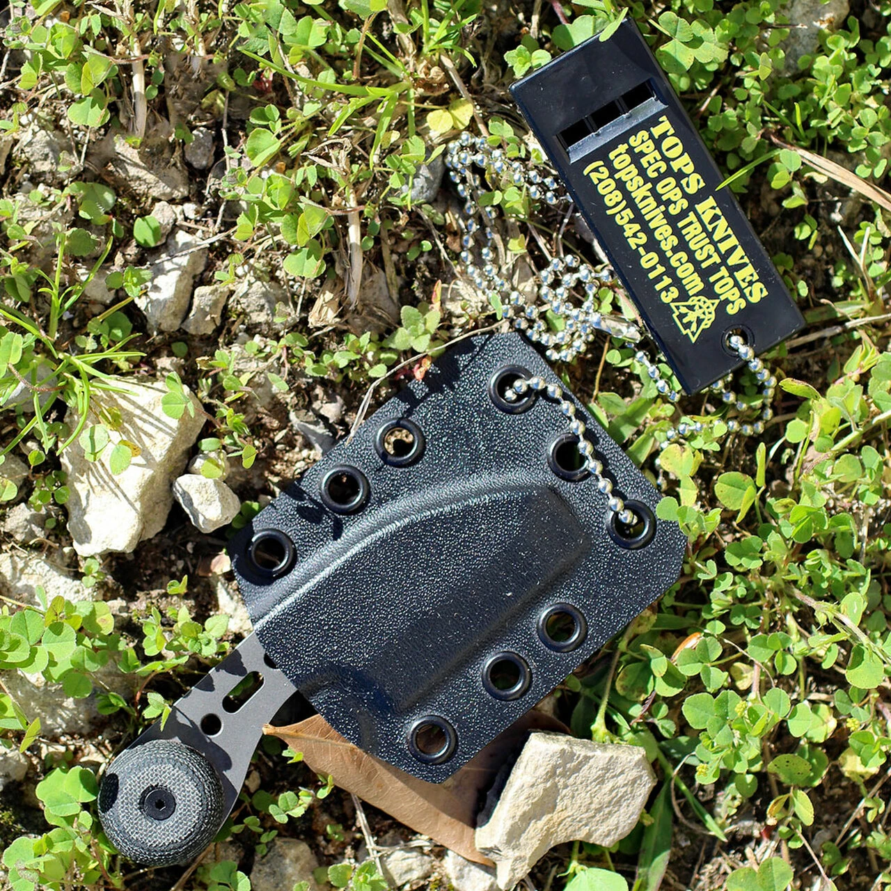 TOPS 3 BROS SHEEP'S FOOT, 2" 1095 CARBON STEEL BLADE, BLACK CANVAS MICARTA HANDLE, KYDEX SHEATH 3 TOPS 3 BROS SHEEP'S FOOT, 2" 1095 CARBON STEEL BLADE, BLACK CANVAS MICARTA HANDLE, KYDEX SHEATH - Image 3