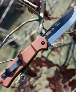 TOPS FCF01 Fieldcraft Folder, 4.38" 1095 Plain Blade, Tan Canvas Micarta Handle -Knifeworks Sales Store tpfcf01.1 16456.1566585954