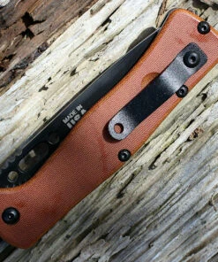 TOPS FCF01 Fieldcraft Folder, 4.38" 1095 Plain Blade, Tan Canvas Micarta Handle -Knifeworks Sales Store tpfcf01.3 1 08281.1566585955