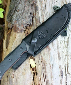 Tops Silent Hero Camo-HERO02C, 6.38" Camo Plain Blade, Black Smooth Micarta Handle -Knifeworks Sales Store tphero02 camo4 28274.1566586367