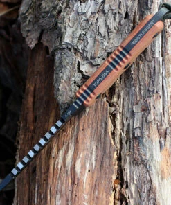 TOPS TPRBL02 Ranger Bootlegger 2, 5" 1095 Double Edged Sawback Blade, Tan Canvas Micarta Handle -Knifeworks Sales Store tprbl2 3 19941.1566589180