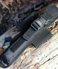 TOPS TPRBL02 Ranger Bootlegger 2, 5" 1095 Double Edged Sawback Blade, Tan Canvas Micarta Handle -Knifeworks Sales Store tprbl2 5 77170.1566589181