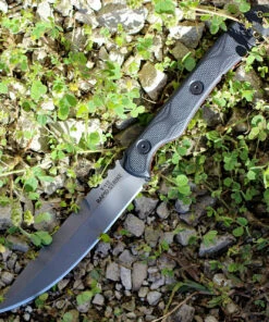 TOPS RDSK-01 Rapid Strike, 4.13" 154cm Tumble Plain Blade, Black G-10 Handle