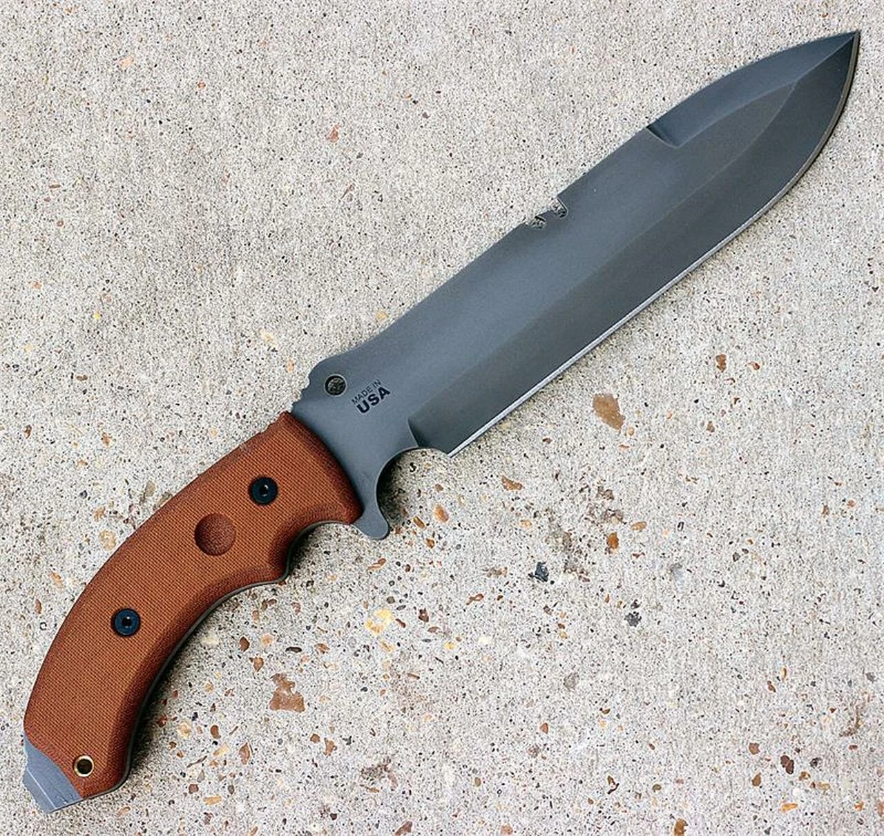 TOPS Tahoma Field Knife Single Edge,1095 High Carbon,Tan Canvas Micarta Handle 1 TOPS Tahoma Field Knife Single Edge,1095 High Carbon,Tan Canvas Micarta Handle