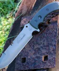 TOPS Knives Tahoma Field Knife, 7.75" 1095 HighCarbon Steel, Black Canvas Micarta