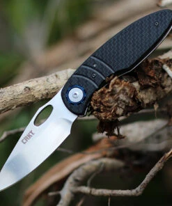 CRKT 5375 Trask, 3.33" D2 Satin Plain Blade, Black GRN Handle