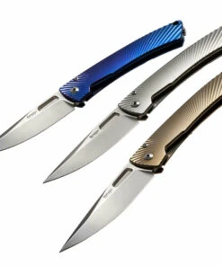 LionSteel TS-1 TiSpine Shiny Gray TS1GS, 3.35" M390 Satin Plain Blade, Titanium Handle -Knifeworks Sales Store ts1 gs 1 44498.1589474598