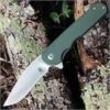 Kizer Cutlery V3454A2, Flashbang Flipper, 3.06 in. VG-10 Clip Point Satin Blade, Linerlock, Green G10 Handles