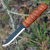 Helle Viking 4.33 in. Triple Laminated Stainless Steel Blade, Curly Birch Handle