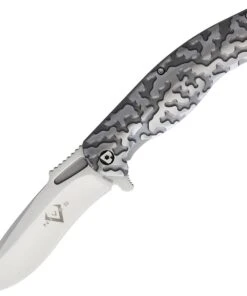 V Nives 30022 Atmosphere, 3.4" CPM-S35VN Plain Blade, Gray Titanium Handle