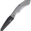 V Nives 30053 Ti-Sportster, 3.75" Black 154CM Plain Blade, Gray Titanium Handle