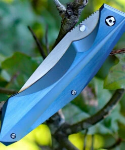 V Nives 30060 Ti-Sportster, 3.75" 154CM Plain Blade, Blue Titanium Handle -Knifeworks Sales Store vni30060.jpg.3 28487.1566586027