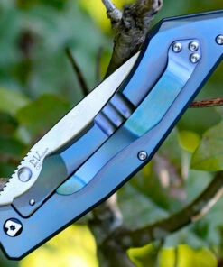 V Nives 30060 Ti-Sportster, 3.75" 154CM Plain Blade, Blue Titanium Handle -Knifeworks Sales Store vni30060.jpg.4 30995.1566586028