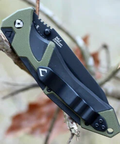 V Nives 30176 Fractal Assist, 3.6" Black D2 Plain Blade, Black G-10, Green FRN Inlay Handle 6 V Nives 30176 Fractal Assist, 3.6" Black D2 Plain Blade, Black G-10, Green FRN Inlay Handle -Knifeworks Sales Store vni30176.1 48982.1566586009