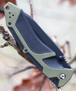 V Nives 30176 Fractal Assist, 3.6" Black D2 Plain Blade, Black G-10, Green FRN Inlay Handle 7 V Nives 30176 Fractal Assist, 3.6" Black D2 Plain Blade, Black G-10, Green FRN Inlay Handle -Knifeworks Sales Store vni30176 1 25431.1566586010