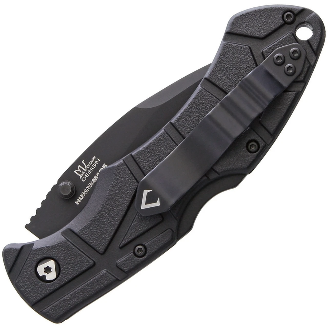 V Nives 30183 Rocky, 3.25" Black D2 Plain Blade, Black FRN Handle 2 V Nives 30183 Rocky, 3.25" Black D2 Plain Blade, Black FRN Handle - Image 2