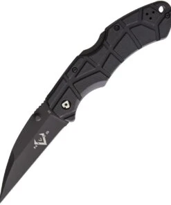 V Nives 30183 Rocky, 3.25" Black D2 Plain Blade, Black FRN Handle