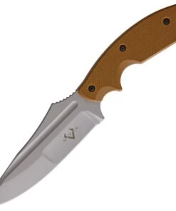 V Nives 30220 Frontier Survivor, 5" Gray D2 Plain Blade, Coyote Snow G-10 Handle