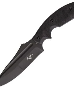 V Nives 30237 Frontier Survivor, 5" Black D2 Plain Blade, Black G-10 Handle