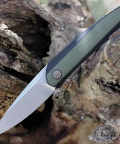 WE Knife Co. Black Void Opus - Black Ti / Green CF (2.84" CPM-20CV SW) 2010V-2