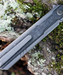 WE Knife Co. Peer, 2015C, 3.5" CPM 20CV Gray Stonewashed Blade, Titanium Handle with Shredded Carbon Fiber Overlay -Knifeworks Sales Store we2015c.2 42452.1611688294