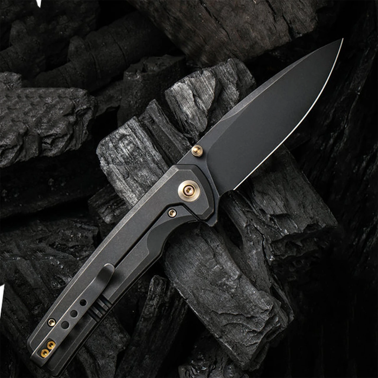 We Knife Co. WE Knife Subjugator - Blk Ti (3.5" CPM 20CV Blk SW) WE21014C-5 2 We Knife Co. WE Knife Subjugator - Blk Ti (3.5" CPM 20CV Blk SW) WE21014C-5 - Image 2