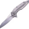 We Knife Co. We Knife 806C Bullit, 3.5" CPM S35VN Plain Blade, Gray Titanium Handle