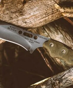 Tops WDR01 Wind Runner SRE, 3.5" 1095 Plain Blade, Green Canvas Micarta Handle -Knifeworks Sales Store windrunnersre12 36518.1566585880