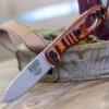 ESEE Knives ESEE Xancudo XAN1-006, 3.0" S35VN Stonewash Plain Blade, Orange/Black G10 3D Handle w/hole, Black Sheath