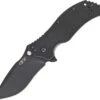 Zero Tolerance 0350 A/O Folder, 3.25" S30V Plain Blade, Black G-10 Handle