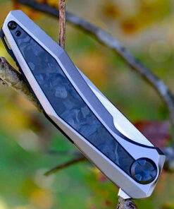 Zero Tolerance 0470 Sinkevich , 3.4" CPM 20CV Plain Blade, Titanium w/Marbled Carbon Fiber Insert -Knifeworks Sales Store zt0470.3 63585.1566586089